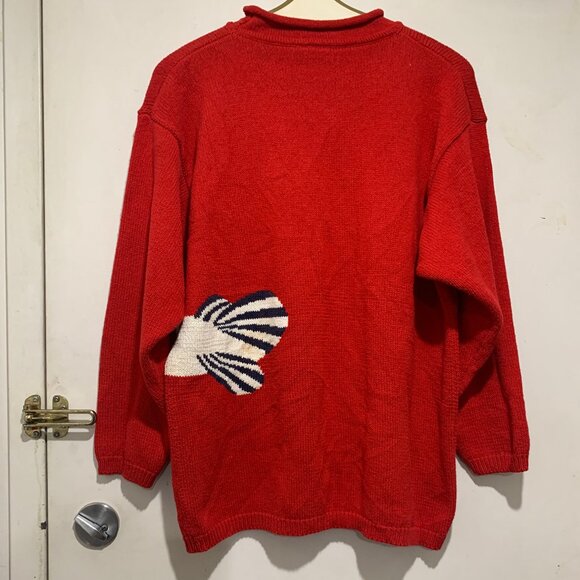 VINTAGE J.G. HOOK KNIT COTTON GRAPHIC TURTLENECK SWEATERS SIZE M - Picture 3 of 12